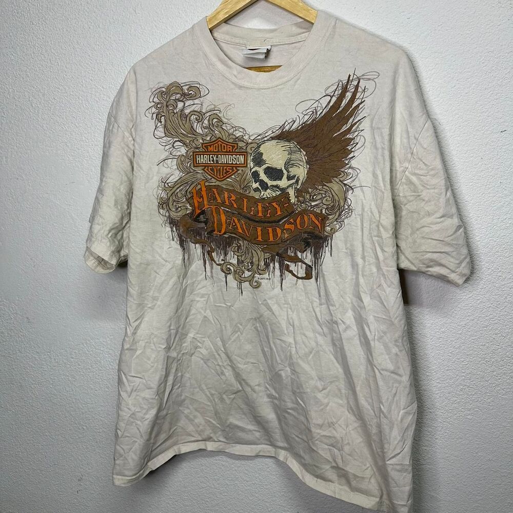 Harley-davidson Men's White T-shirt